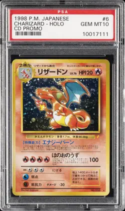1999 POKEMON JPN CD PROMO CD PROMO #6 CHARIZARD-HOLO PSA 10 - Image 1