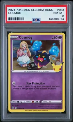 2021 POKEMON CELEBRATIONS #013 COSMOG PSA 8 - Image 1