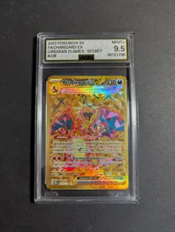 Charizard ex 228/197 Pokemon TCG 2023 SV03: Obsidian Flames Hyper Rare AGS 9.5 - Image 1