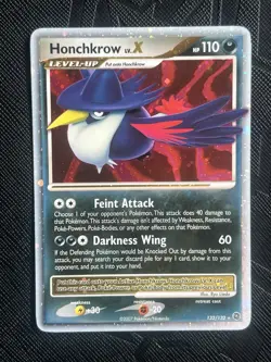Pokemon TCG Honchkrow LV.X 132/132 Secret Wonders Holo Rare (English) - LP - Image 3