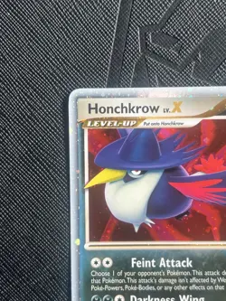 Pokemon TCG Honchkrow LV.X 132/132 Secret Wonders Holo Rare (English) - LP - Image 4