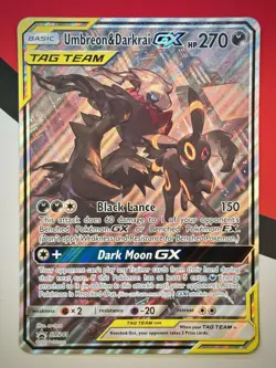 JUMBO Oversized Umbreon & Darkrai GX Tag Team Promo SM241 Pokemon MP #1 - Image 1