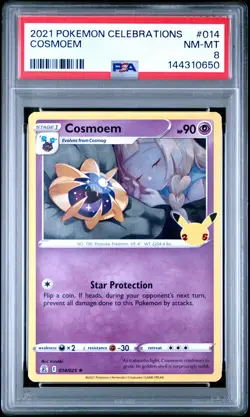 2021 POKEMON CELEBRATIONS #014 COSMOEM PSA 8 - Image 1