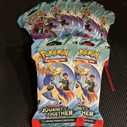 Pokemon TCG JOURNEY TOGETHER BOOSTER PACK LOT OF 10 New Sealed Fast Ship - Image 1