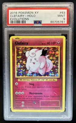 2016 Pokemon XY Evolutions Clefairy Holo #63/108 PSA 9 - Image 1