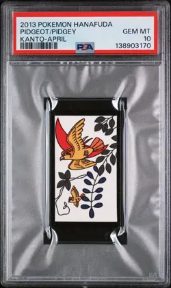 2013 POKEMON HANAFUDA KANTO APRIL PIDGEOT/PIDGEY PSA 10 - Image 1
