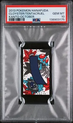 2013 POKEMON HANAFUDA KANTO OCTOBER CLOYSTER/TENTACRUEL PSA 10 - Image 1