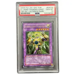Yu-Gi-Oh! Elemental Hero Thunder Giant 1st Ed Ultimate Rare TLM-EN036 PSA 10 - Image 1