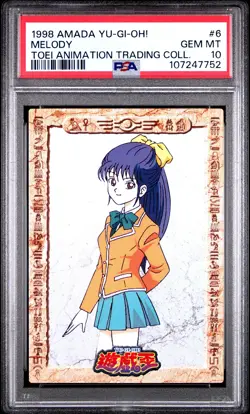 1998 AMADA YU-GI-OH! TOEI ANIMATION TRADING COLLECTION #6 MELODY PSA 10 - Image 1