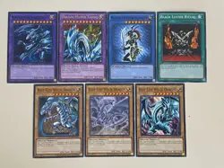 Yugioh Dragon Master Knight Blue Eyes Ultimate Black Luster Soldier Free Holo A - Image 1