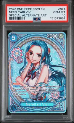 2026 ONE PIECE EB03-ONE PIECE HEROINES EDITION SPECIAL AA NEFELTARI VIVI PSA 10 - Image 1