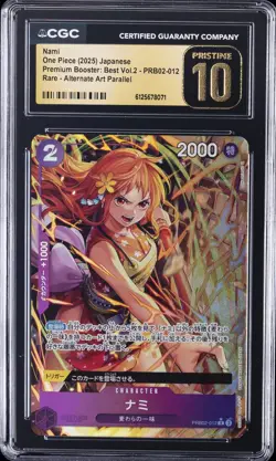 2025 ONE PIECE PREMIUM BOOSTER: BEST VOL.2 JAPANESE ALT ART NAMI CGC 10 PRISTINE - Image 1