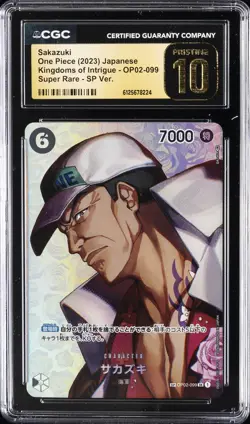 2023 ONE PIECE JAPANESE KINGDOMS OF INTRIGUE SUPER RARE SAKAZUKI CGC 10 PRISTINE - Image 1