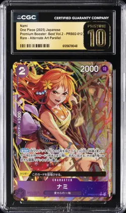 2025 ONE PIECE JAPANESE PREMIUM BOOSTER RARE ALT ART NAMI CGC 10 PRISTINE - Image 1