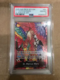 One Piece OP13 St. Marcus Mars OP13-091 Alt Art PSA 10 - Image 1