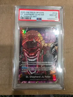 One Piece OP13 St. Shepherd Ju Peter Alternate Art PSA 10 - Image 1