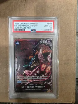 St. Topman Warcury OP13-089 - One Piece Carrying On His Will Alt Art - PSA 10 - Image 1