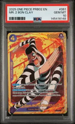 2025 ONE PIECE PRB02-PREMIUM BOOSTER THE BEST- VOL.2 #061 MR. 2 BON CLAY PSA 10 - Image 1