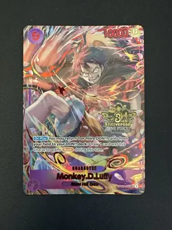NM Monkey.D.Luffy (Japanese 3rd Anniversary Set Promo) OP09-119 English OPCG - Image 1