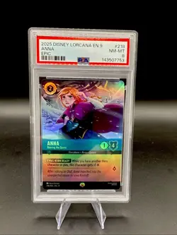 2025 Disney Lorcana Fabled Epic Anna Braving The Storm PSA 8 Near Mint - Mint! - Image 1