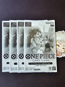 4x One Piece Card Game TCG - Tournament Pack 2024 Oct - Dec - English SEALED - Image 1