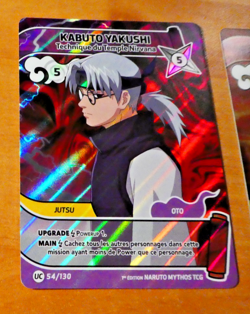 NARUTO MYTHOS 1ST ED EDITION CARD GAME HOLO CARTE KABUTO 54/130 FR TCG MINT - Image 1
