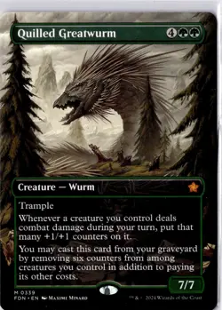 Quilled Greatwurm (Borderless) Foundations Regular NM M 0339 - Image 1