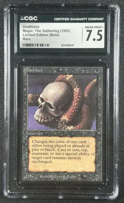 DEATHLACE CGC 7.5 1993 MAGIC: THE GATHERING MTG BETA #NNO RARE 8147 - Image 1