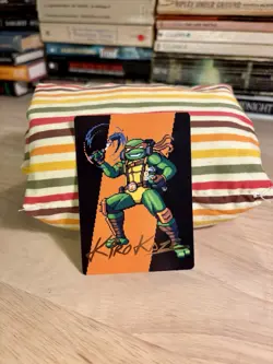 Michelangelo The Heart Gold Stamped Art Card MTG Teenage Mutant Ninja Turtles NM - Image 1