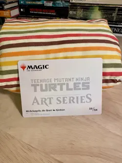 Michelangelo The Heart Gold Stamped Art Card MTG Teenage Mutant Ninja Turtles NM - Image 2