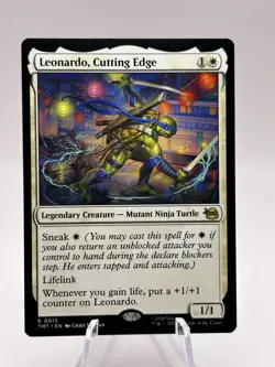 Leonardo, Cutting Edge 0015 Teenage Mutant Ninja Turtles TMT MTG NM - Image 1