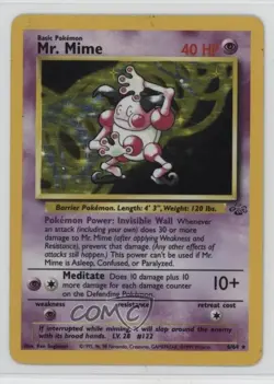 Mr Mime Holo Pokemon Jungle #6 1999 - Image 1