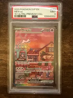 POKEMON MEW ex 2023 SV BLACK STAR PROMO 151 ULTRA-PREMIUM COLL #053 PSA 9 - Image 1