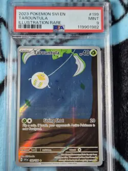 Pokemon Tarountula Illustration Rare Holo 199/198 SV01 PSA 9 2023 English - Image 1