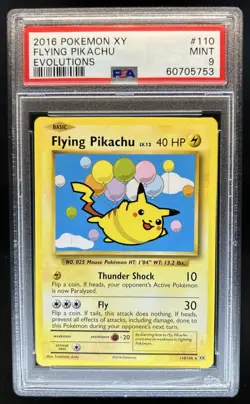 2016 Pokemon XY Evolutions Flying Pikachu #110/108 PSA 9 - Image 1