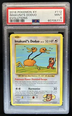 2016 Pokemon XY Evolutions ImakuniU's Doduo #112/108 PSA 9 - Image 1