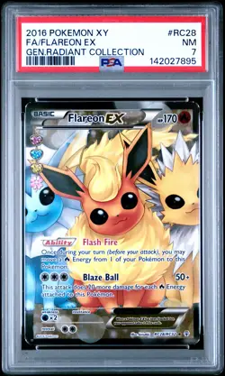 142027895 Flareon EX 2016 Pokemon Generations Radiant #RC28 PSA 7 - Image 1