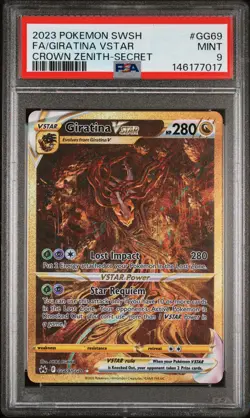 2023 POKEMON SWORD & SHIELD CROWN ZENITH SECRET FULL ART/GIRATINA VSTAR PSA 9 - Image 1