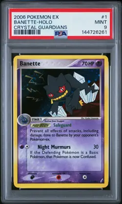 2006 POKEMON EX CRYSTAL GUARDIANS #1 BANETTE-HOLO PSA 9 - Image 1