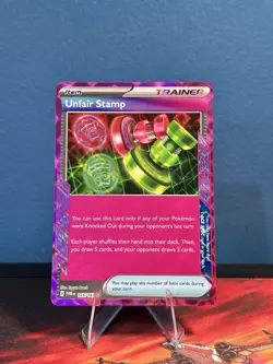 Pokemon TCG Unfair Stamp 165/167 Twilight Masquerade Ace Spec Rare Holo - Image 1