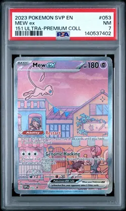 2023 POKEMON 151 ULTRA-PREMIUM COLLECTION PROMO #053 MEW EX PSA 7 - Image 1