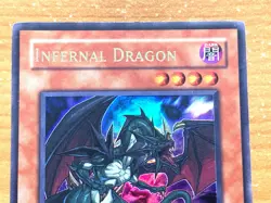 yugioh INFERNAL DRAGON DP04-EN010 Ultra rare 1st Ed Moderately Played Very Good - Image 2