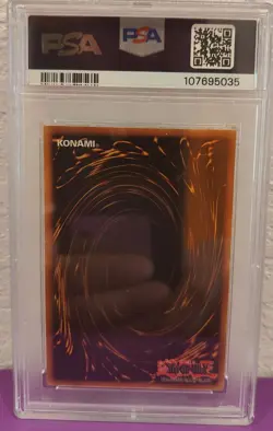 2002 Yu-Gi-Oh LOB Flame Swordsman Legend/Blue Eyes 1st Edition PSA 9 Wavy - Image 3