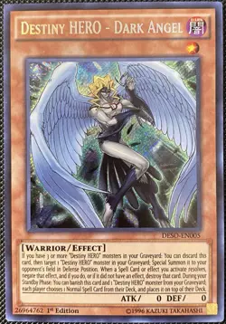Destiny HERO - Dark Angel DESO-EN005 Destiny Soldiers 1st Edition - Yugioh Card - Image 1