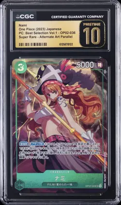 2023 ONE PIECE PC: BEST SELECTION VOL.1 JAPANESE SR ALT ART NAMI CGC 10 PRISTINE - Image 1