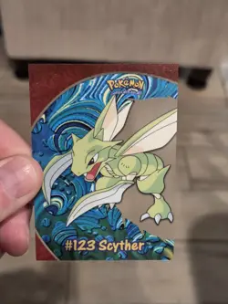 2000 TOPPS POKEMON TV ANIMATION CLEAR CARDS #PC9 SCYTHER - Image 1