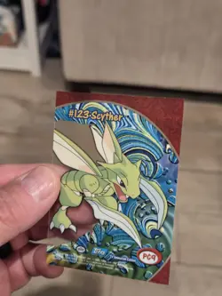 2000 TOPPS POKEMON TV ANIMATION CLEAR CARDS #PC9 SCYTHER - Image 2