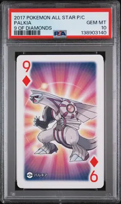 2017 POKEMON AS PLAYING CARDS 9 OF DIAMONDS PALKIA PSA 10 - Image 1