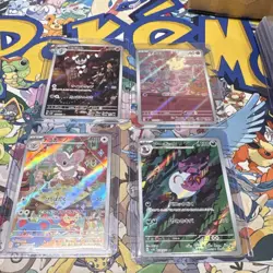 Pokemon TCG SV5K AR Holo 4 Card Lot Japanese Gothorita Milcery Cinccino Arbok - Image 1