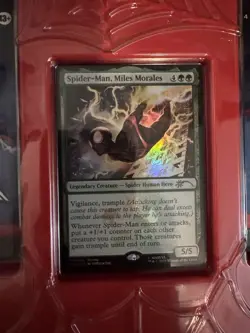 Magic The Gathering Spider-Man Web-Slinger’s Kit Miles Morales Foil Card Costco - Image 4